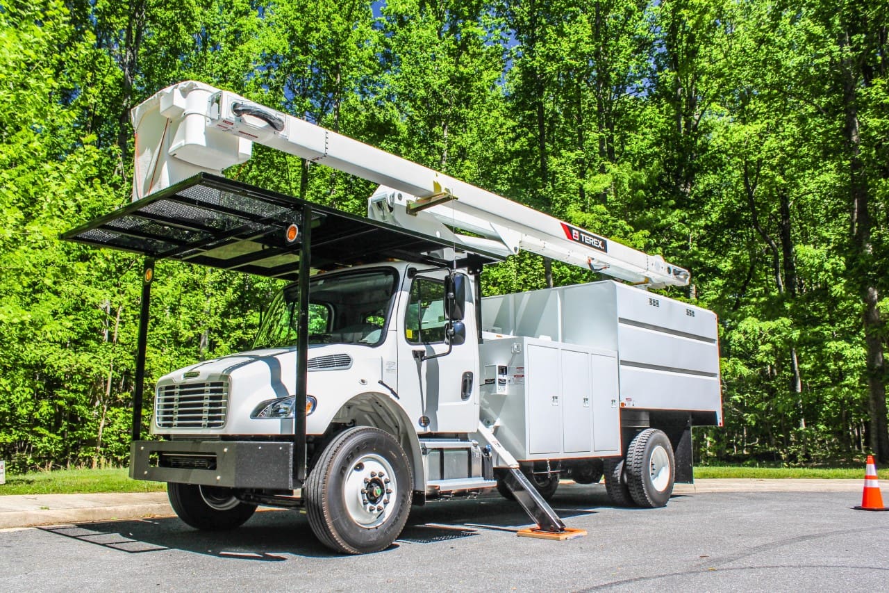 Bucket Truck Clearing Power Lines